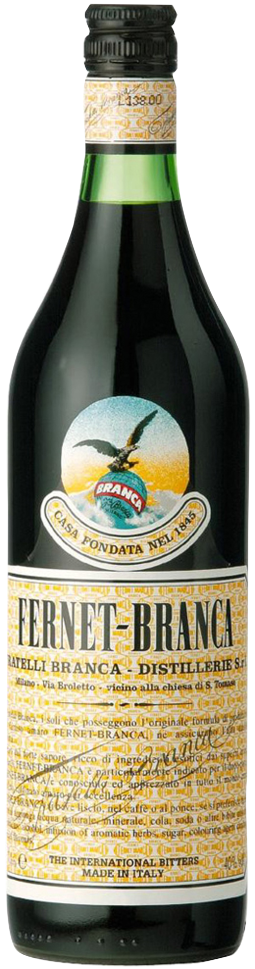 FERNET BRANCA 39% Vol.  1L