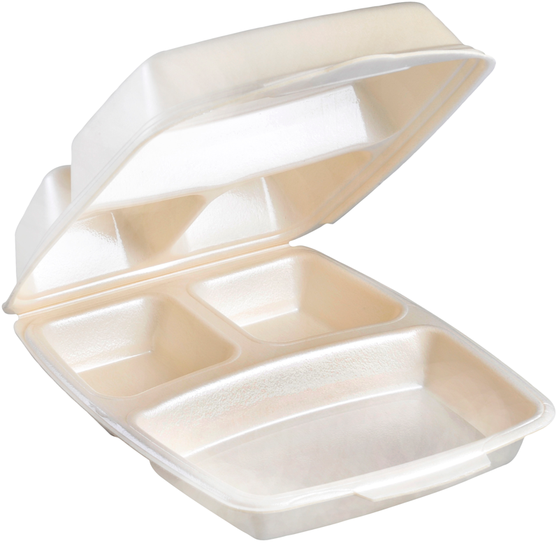 Dinnerbox gelamineerd 3-vaks beige   200st