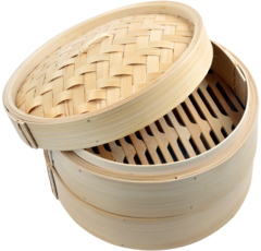 Bamboo Stoommandje 10' Ø 25cm met deksel  2+1