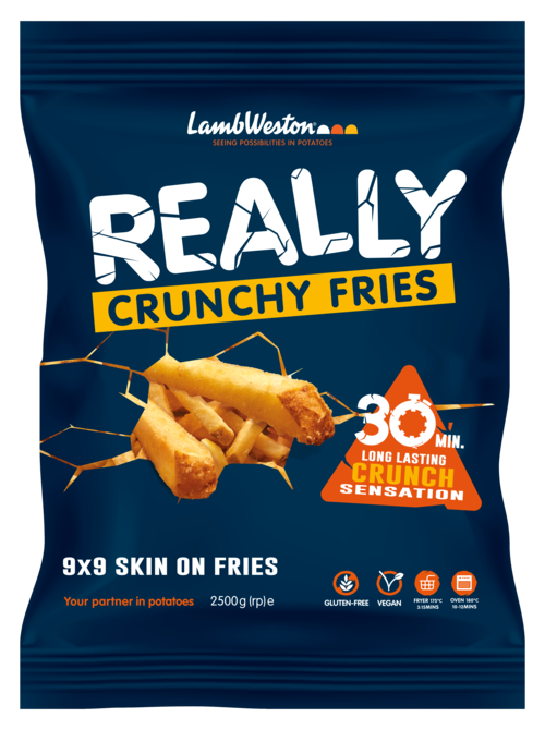 LAMB WESTON LWF902 Really Crunchy Fries Skin On 9x9mm DV   4x2,5kg