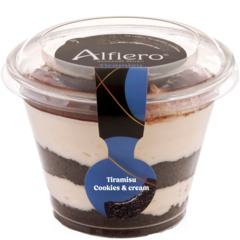 ALFIERO Tiramisú Cookies&Cream (Oreo) In Beker   12x100g